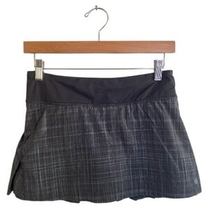 Lululemon Run Speed Skirt Plaid Grey